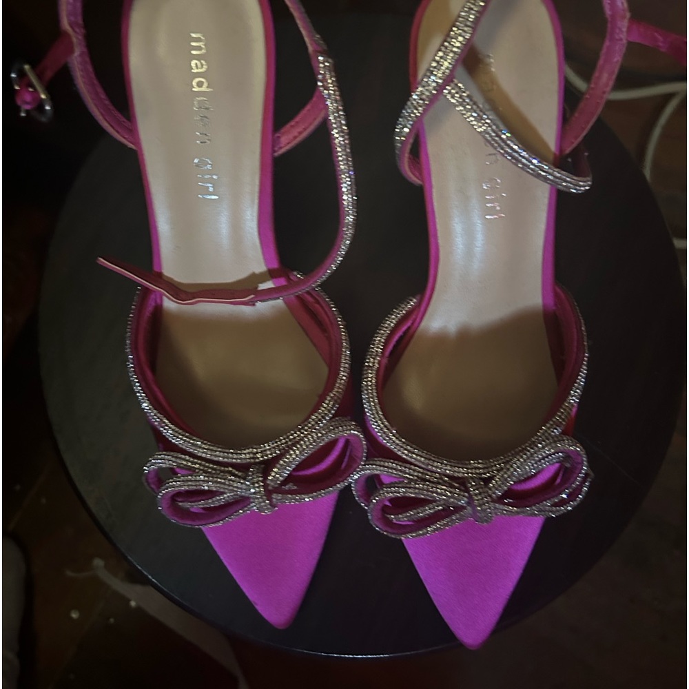 PINK STEVE MADDEN RHINESTONE HEELS